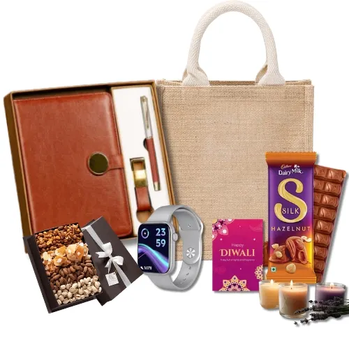 "Premium Corporate Diwali Gift Set with dry fruits"