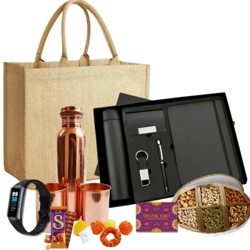"Premium Corporate Diwali Gift Set with dry fruits"