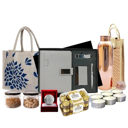 "Premium Corporate Diwali Gift Set with dry fruits"