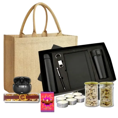 "Premium Corporate Diwali Gift Set with dry fruits"