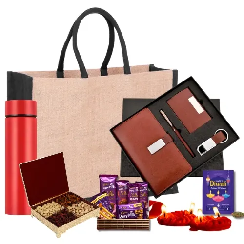 "Premium Corporate Diwali Gift Set with dry fruits"