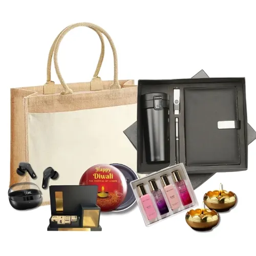 "Premium Corporate Diwali Gift Set with dry fruits"