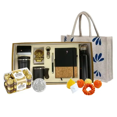 "Premium Corporate Diwali Gift Set with dry fruits"