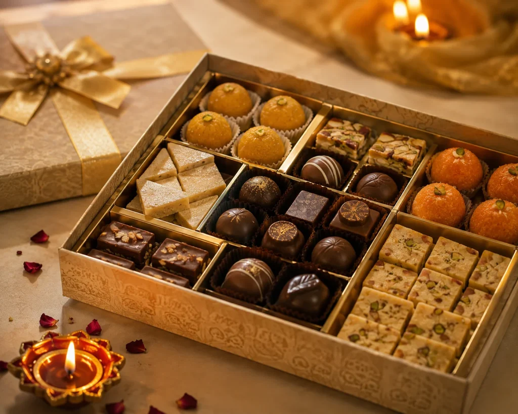 gourmet sweets and mithai hamper for Diwali