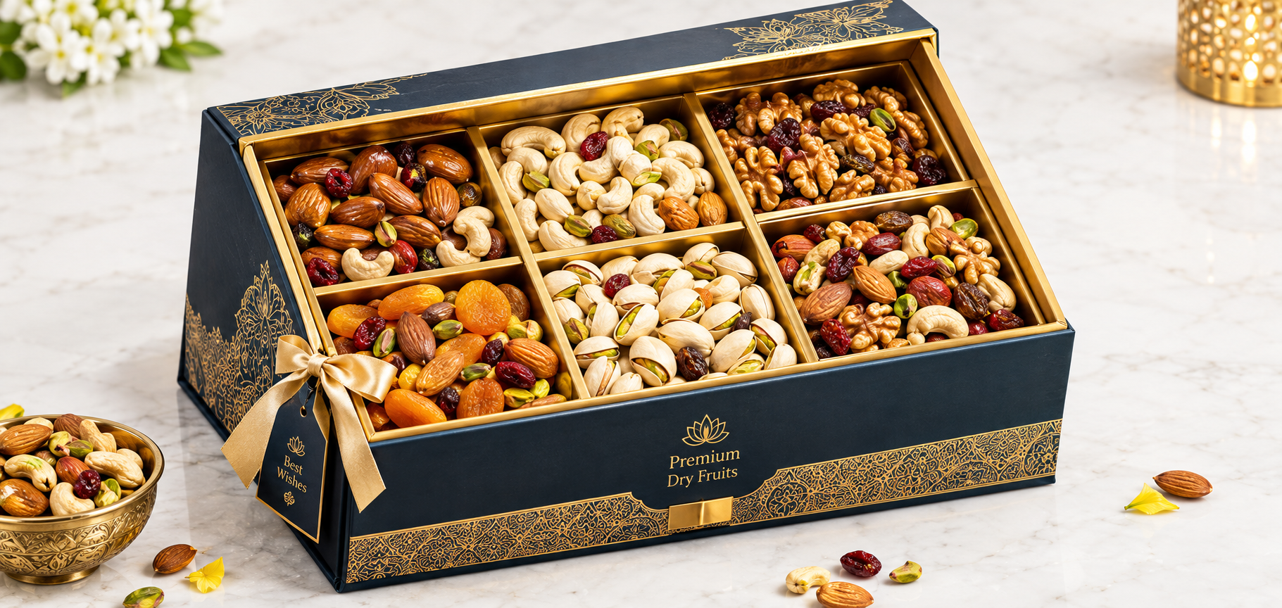 Diwali dry fruit gift box