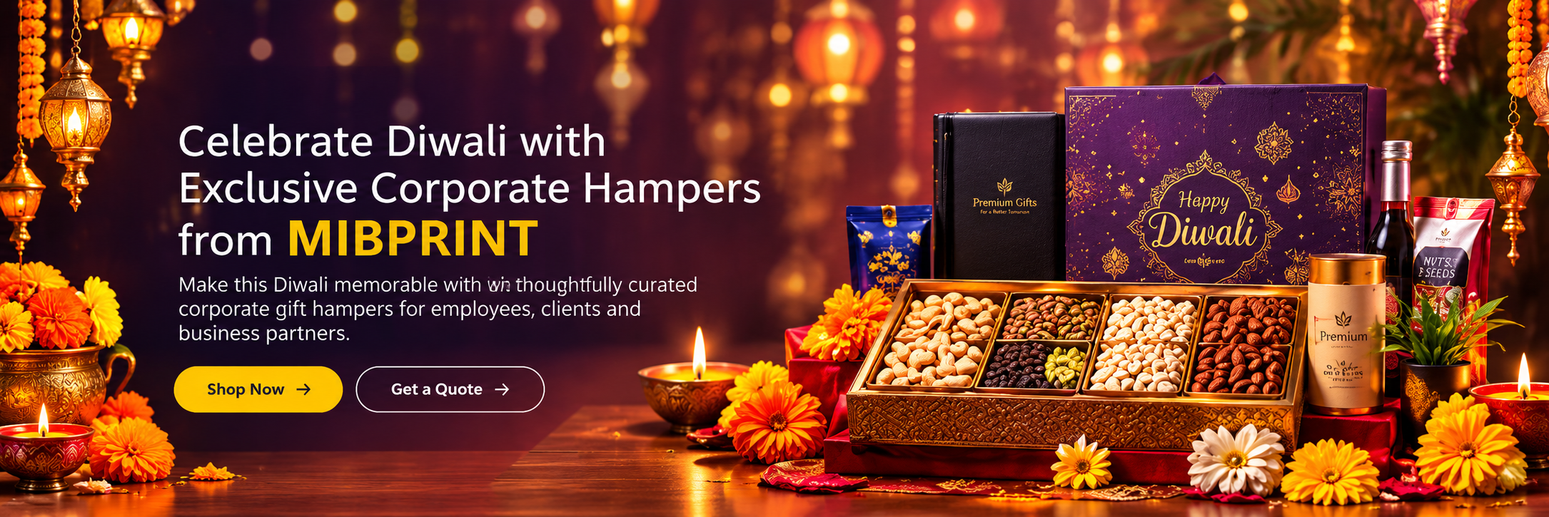 Diwali gift hampers for corporate employees and clients - MIB Print